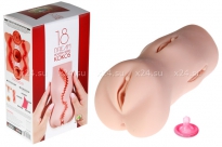 Мастурбатор-вагина с анатомическими изгибами и рельефом 18 DREAM (вторая кожа)
