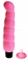 Розовый вибратор с нежной насадкой The Realistic Cock