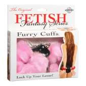 Металлические наручники с розовым мехом Furry Cuffs