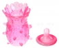 Розовая силиконовая насадка на пенис Cock Ring
