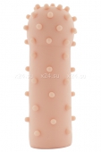 Удлиняющая и расширяющая насадка на пенис с пупырышками Xlover (вторая кожа)