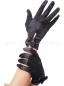 Чёрные атласные перчатки с бантиком Леди