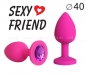 Силиконовая втулка с фиолетовым кристаллом Sexy Friend