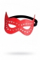 Красная кожаная маска "кошка"