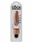 Крупный реалистичный вибратор King Cock 8'' Vibrating Stiffy Tan (многоскоростная вибрация)