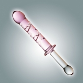 Двухголовый анально-вагинальный стимулятор из стекла