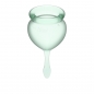 Набор менструальных чаш с хвостиком-капелькой Good Menstrual Cup Light Green