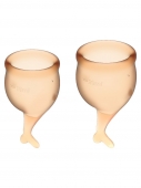 Набор менструальных чаш с хвостиком Feel Secure Menstrual Cup Orange