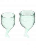Набор менструальных чаш с хвостиком Feel Secure Menstrual Cup Light Green