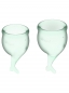Набор менструальных чаш с хвостиком Feel Secure Menstrual Cup Light Green