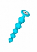Анальная цепочка с прозрачным кристаллом Emotions Chummy Turquoise