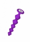 Анальная цепочка с прозрачным кристаллом Emotions Chummy Purple