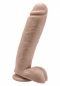 Большой телесный фаллоимитатор Dildo 10 inch with Balls