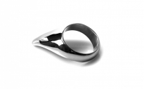 Металлическое эрекционное кольцо с каплевидным отростком Teardrop Cockring (340 г)