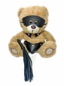 Плюшевый мини-медвежонок мальчик в БДСМ костюме