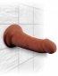 Реалистичный коричневый фаллоимитатор King Cock 6" Triple Density Cock