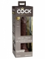 Коричневый фаллоимитатор реалистик на присоске King Cock Elite 7''