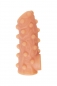 Стимулирующая насадка на пенис с открытой головкой и рельефом KOKOS (размер S)