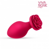 Анальная втулка с розочкой Viva Rose (размер M)