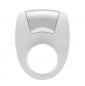 Эрекционное белое кольцо на пенис OVO с вибрацией белый, хром