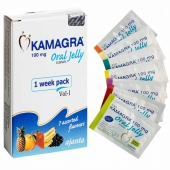 Kamagra 100 mg Oral Jelly (Силденафил 100 мг в жидкой форме) 7 пакетиков по 100 мг в виде желе